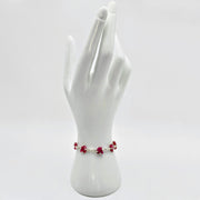 Silver Ruby Bracelet