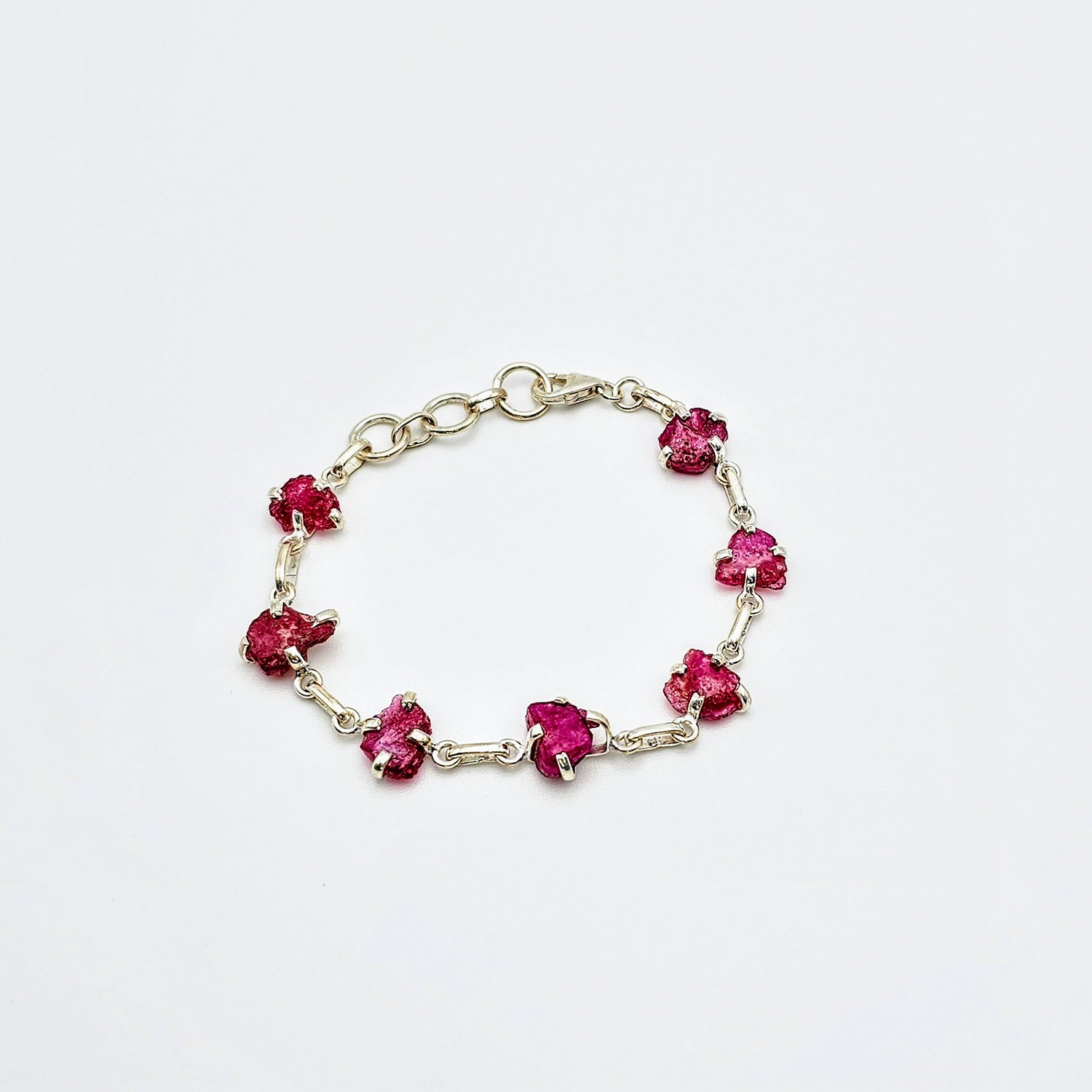 Silver Ruby Bracelet
