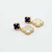 Clover Leaf Shape Earrings -Gold  Plated