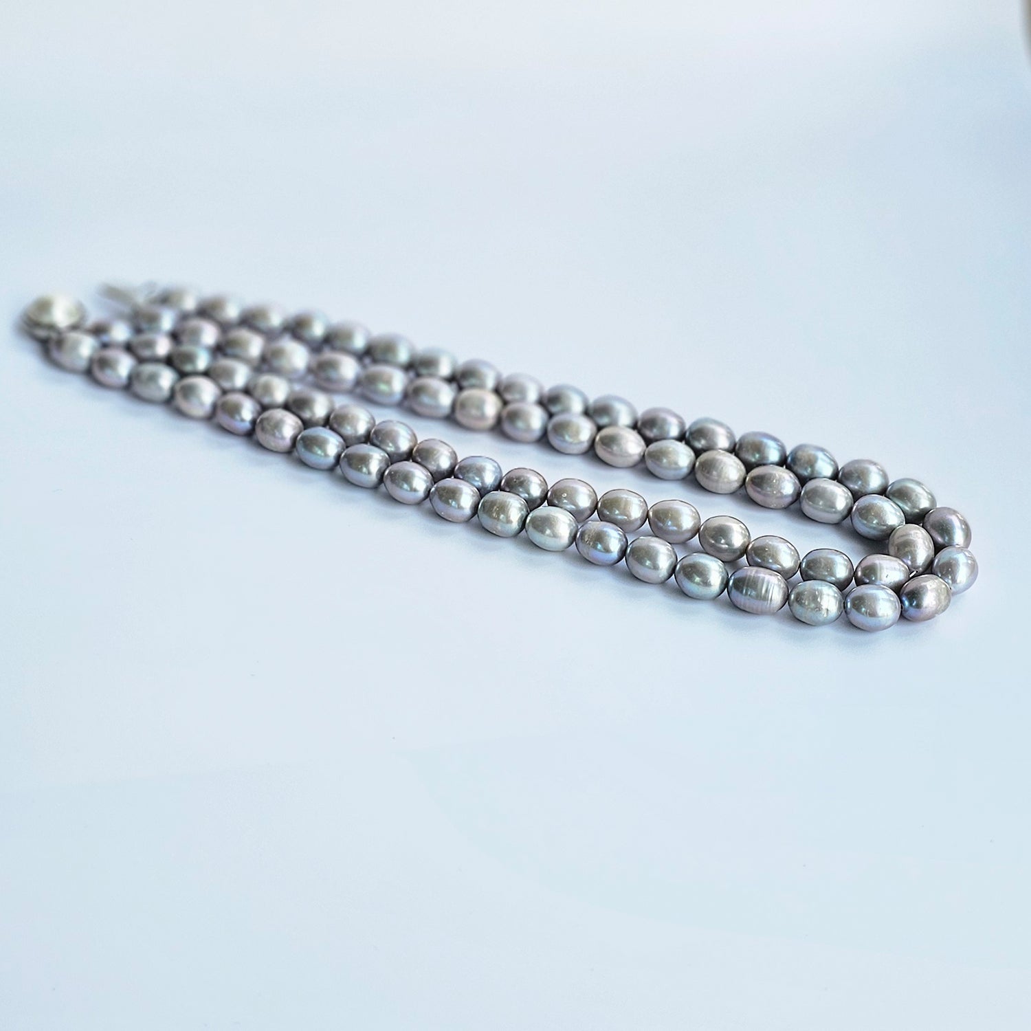 Luminous Grey Pearl Necklace