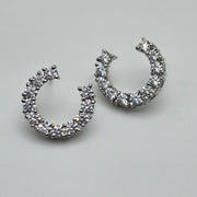 C-Shaped Swarovski Earrings