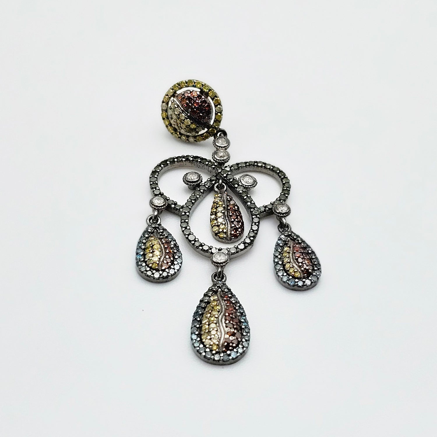 Multicolor Natural Diamond Earrings