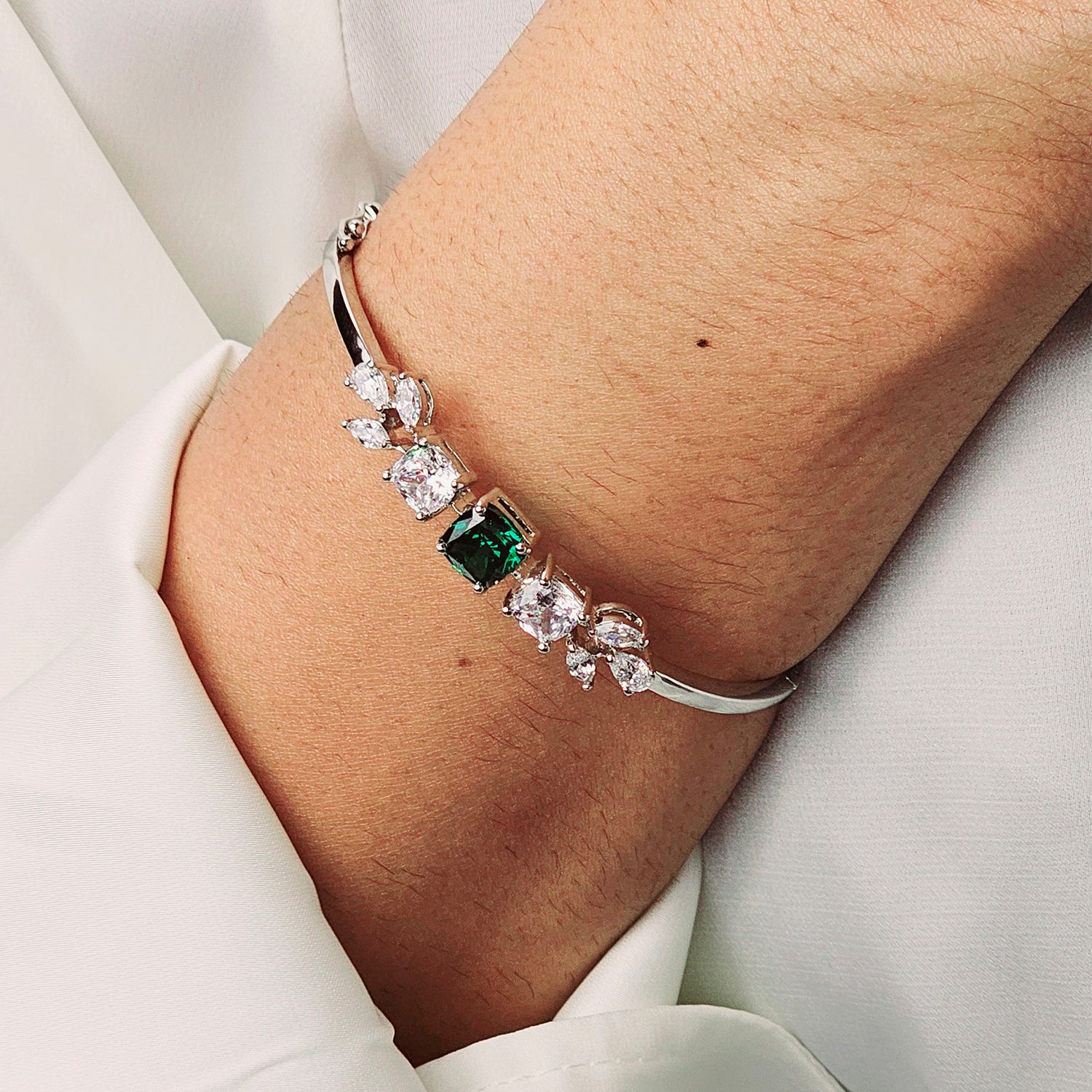 Green Swarovski Bracelet