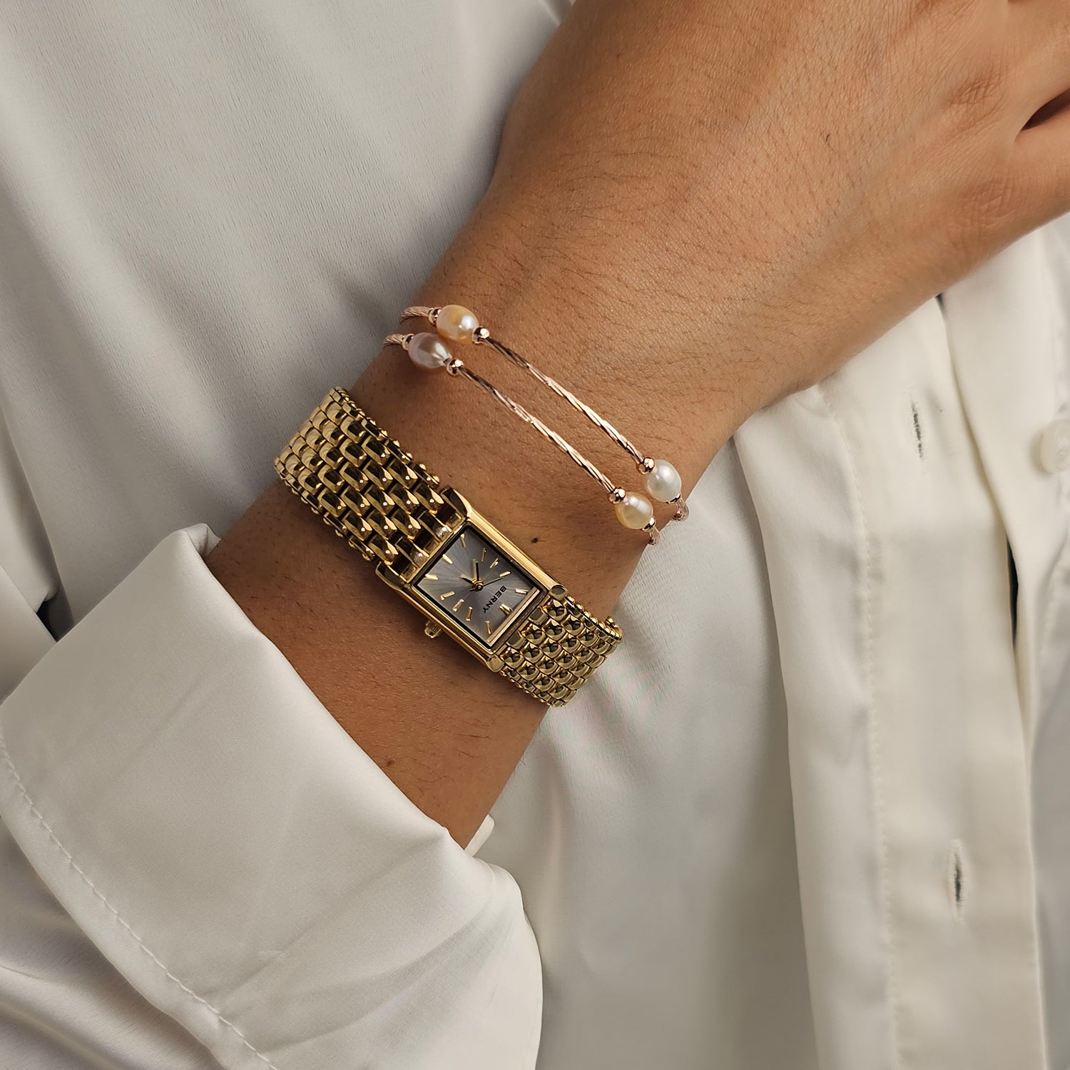 Fancy Pearl Bracelet - Rosegold