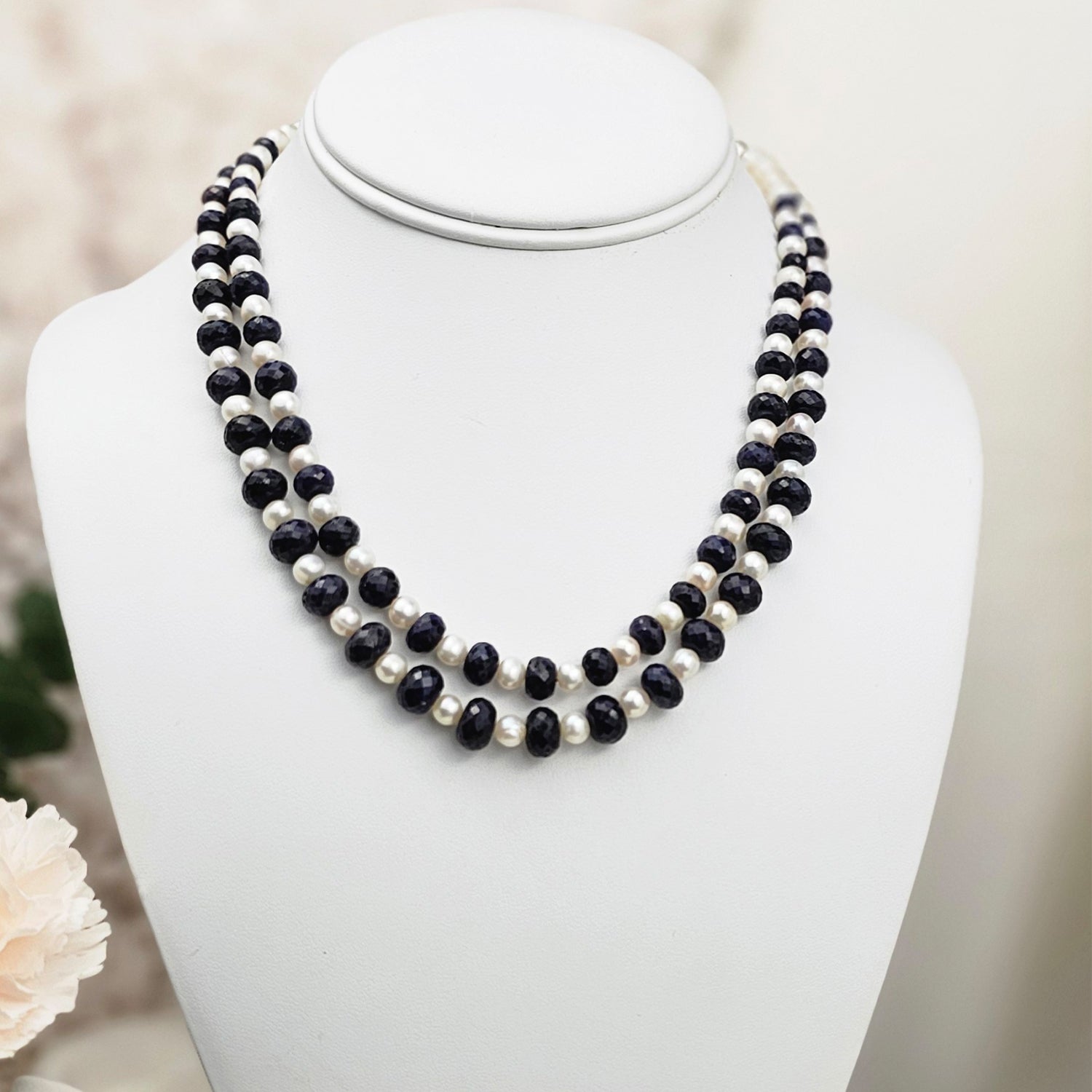 Pearl and Sapphire Necklace