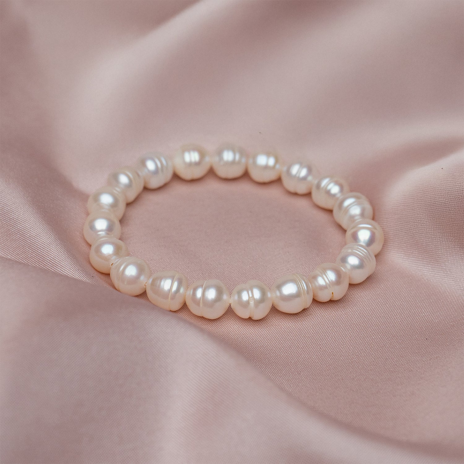 Fancy White Pearl Bracelet-  (single piece)