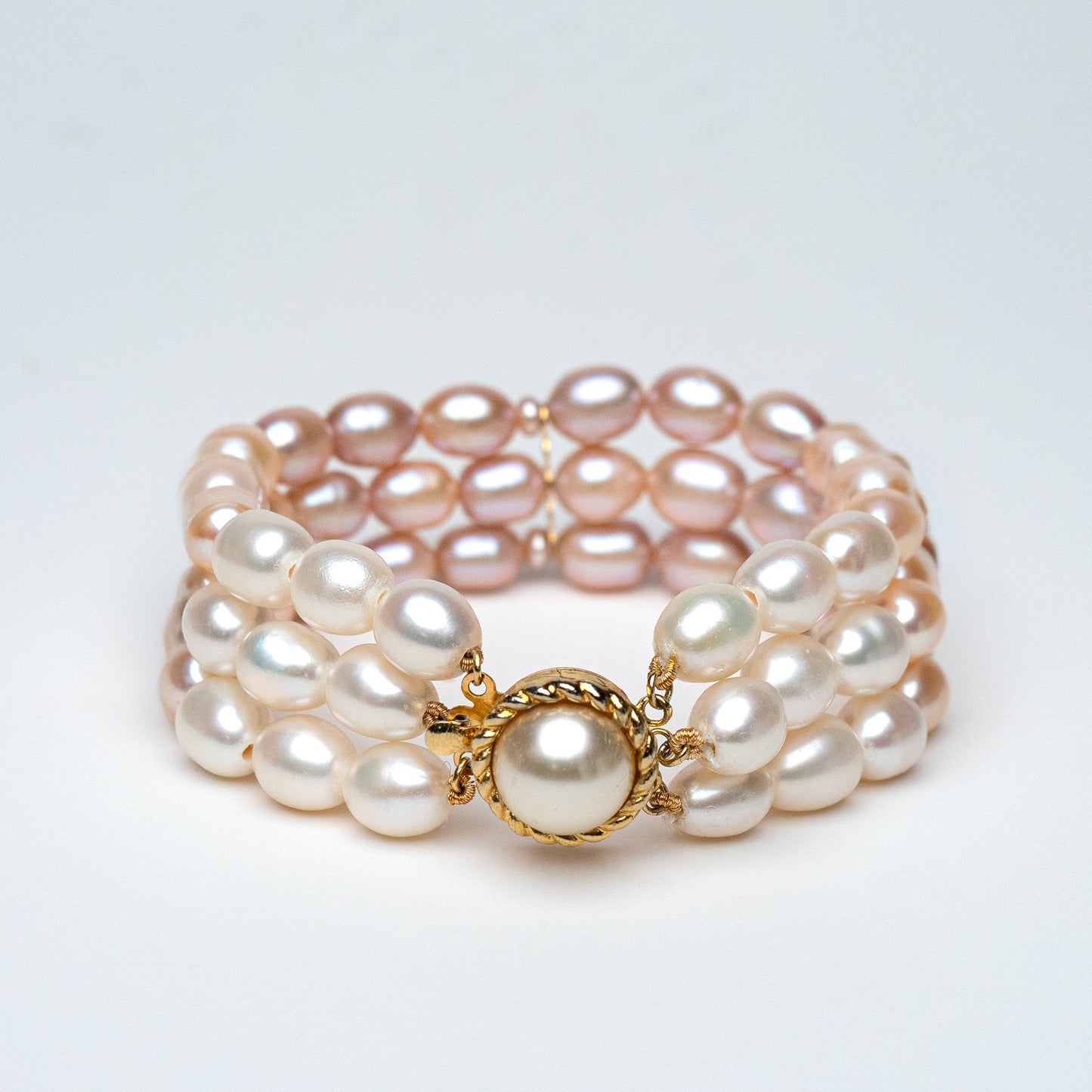 Sili Gems Cultured Freshwater Pearl Bracelet – 8-9MM Oval AA Quality Multicolor Pearls.