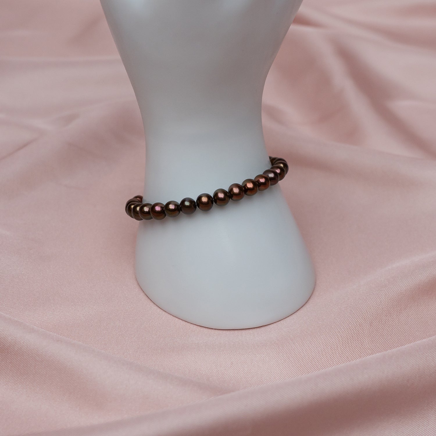 Plain Metallic Pearl Bracelet  (Single Piece)