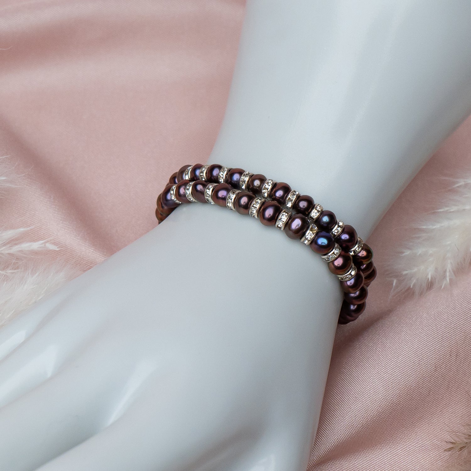 Metallic Hue Fancy Pearl Bracelet