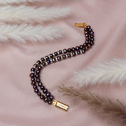 Metallic Hue Fancy Pearl Bracelet