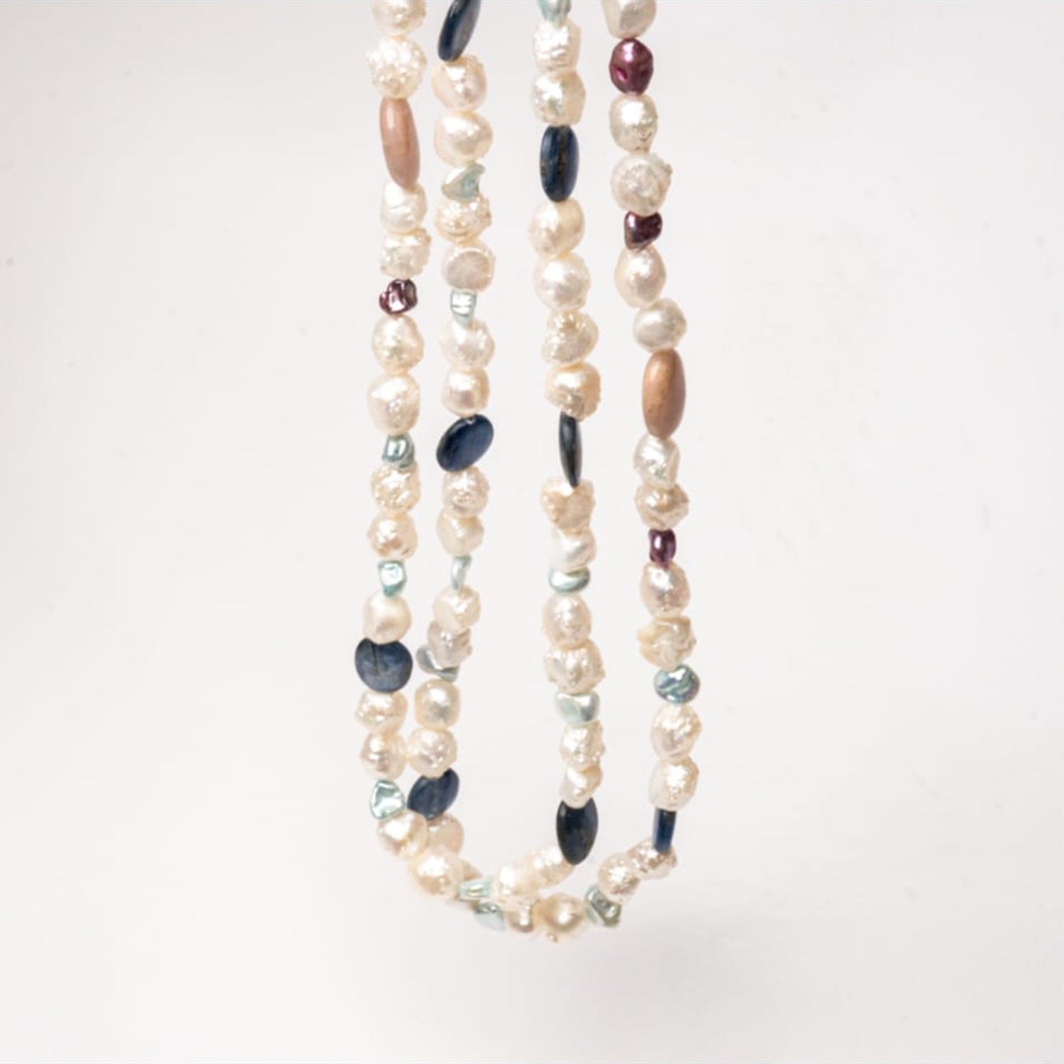 Mother of Pearl and Beads Long  Necklace