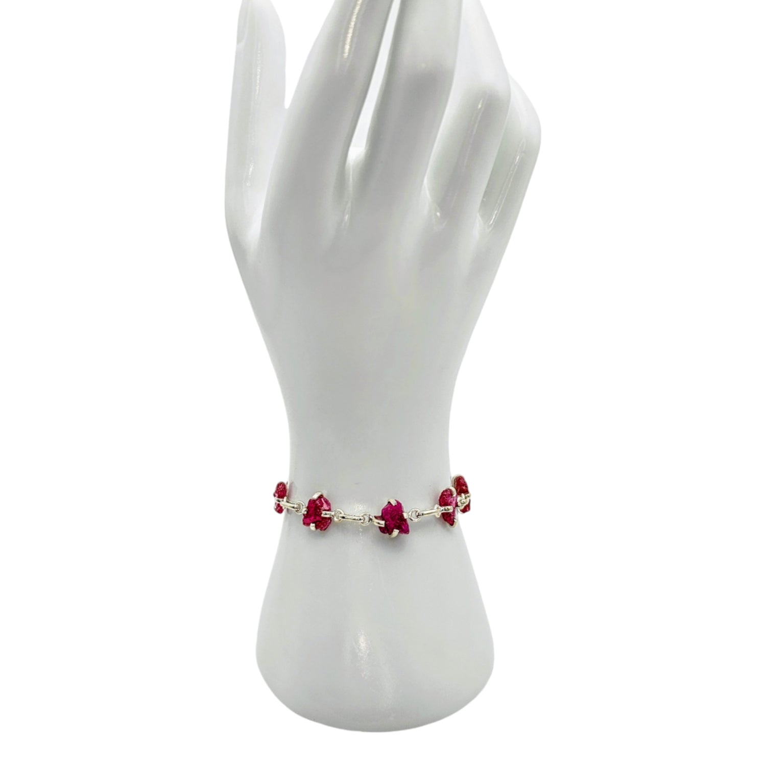 Silver Ruby Bracelet