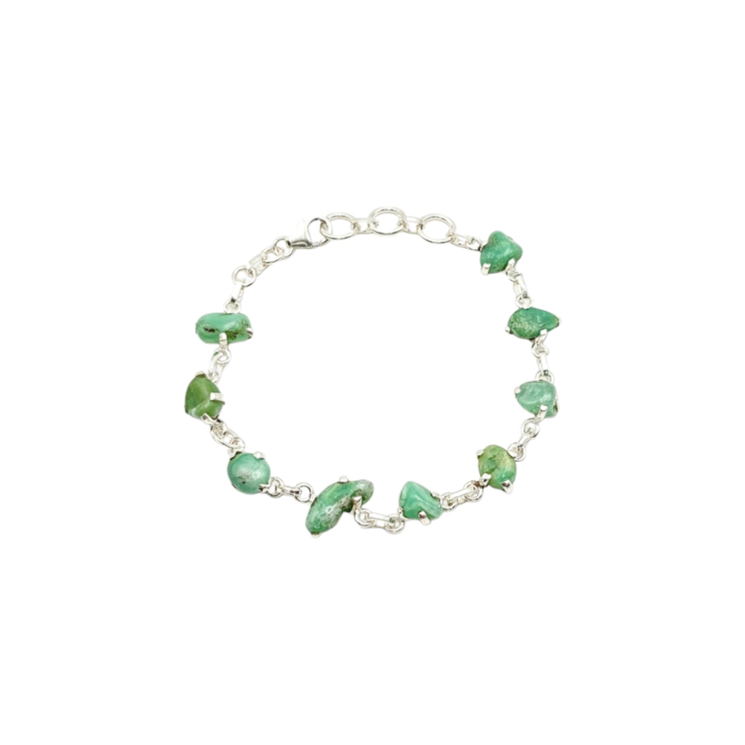 Silver Chrysoprase Bracelet