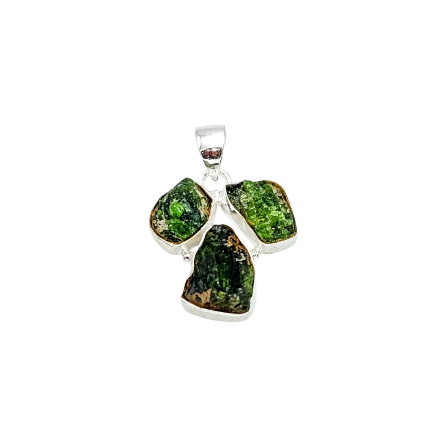 Chrome Diopside Natural Gemstone  Pendant (Without Chain)