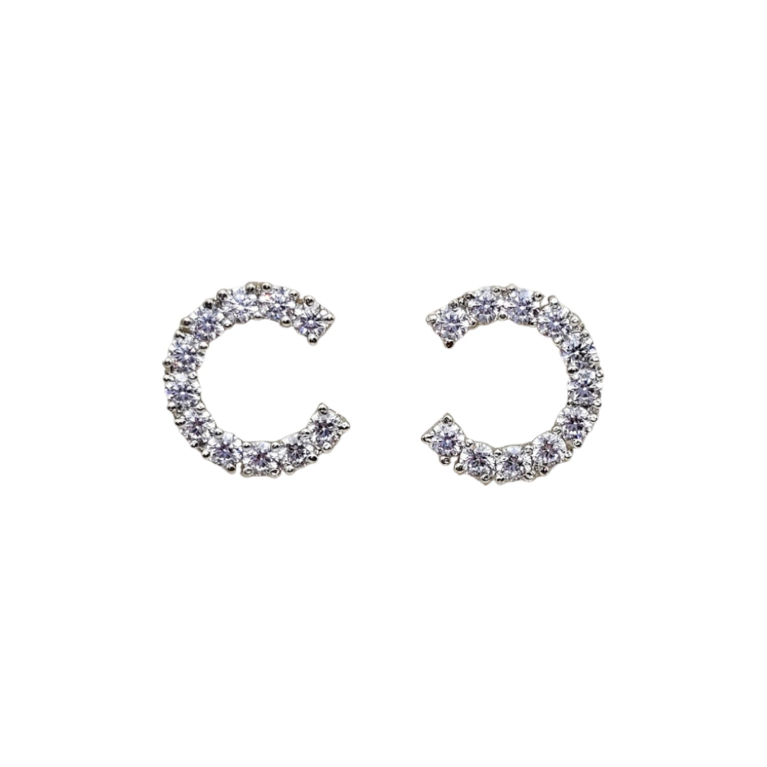 C-Shaped Swarovski Earrings