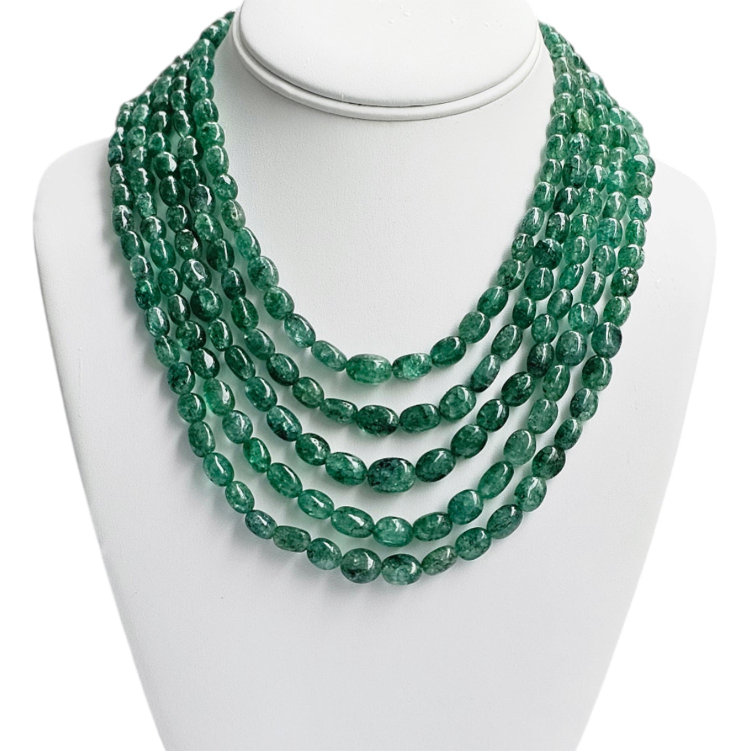 Layered Natural Green Aventurine Necklace