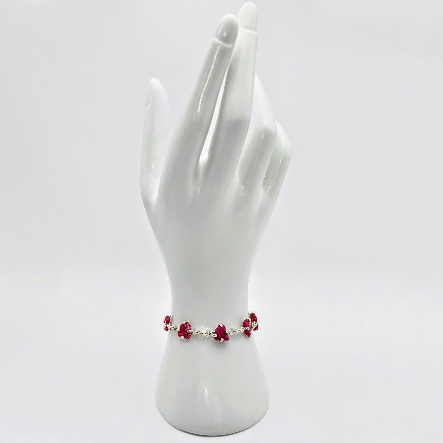 Silver Ruby Bracelet