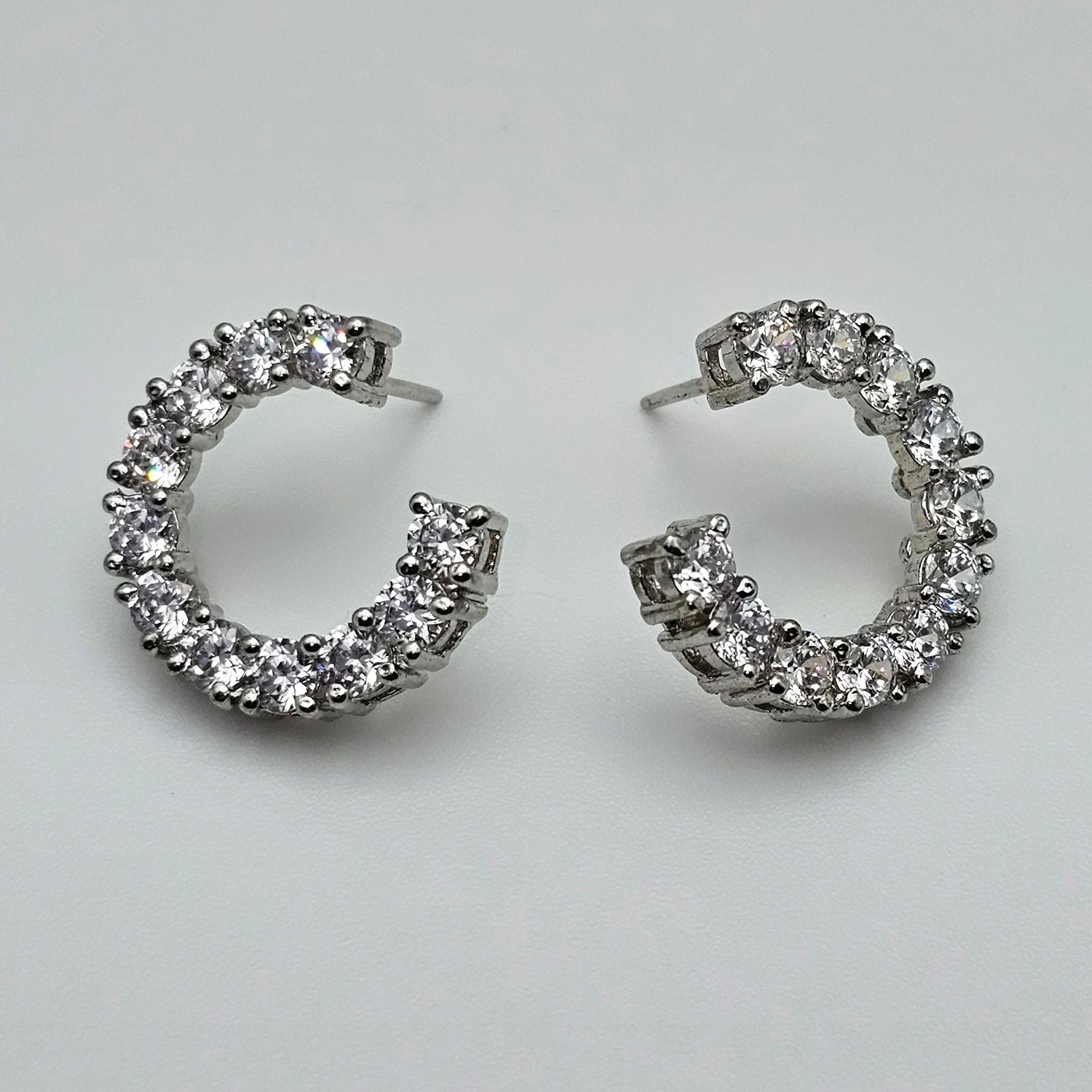 C-Shaped Swarovski Earrings