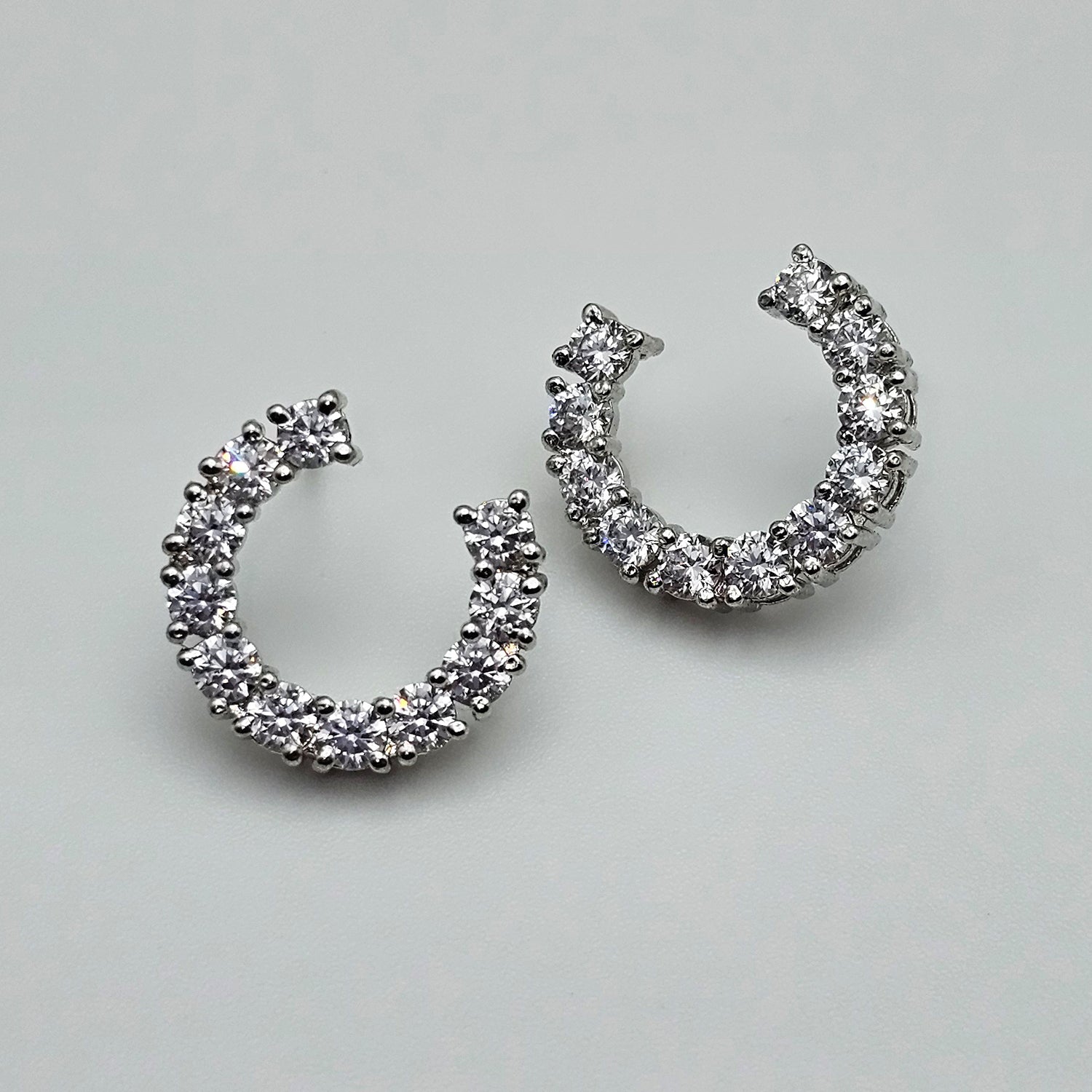 C-Shaped Swarovski Earrings