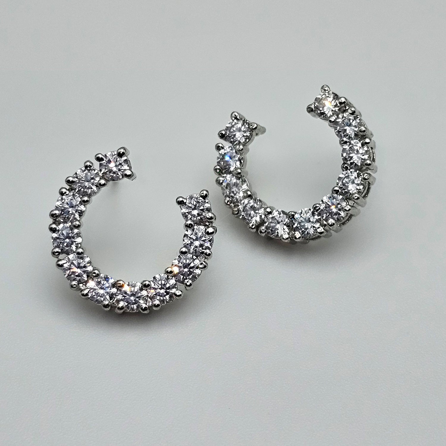 C-Shaped Swarovski Earrings