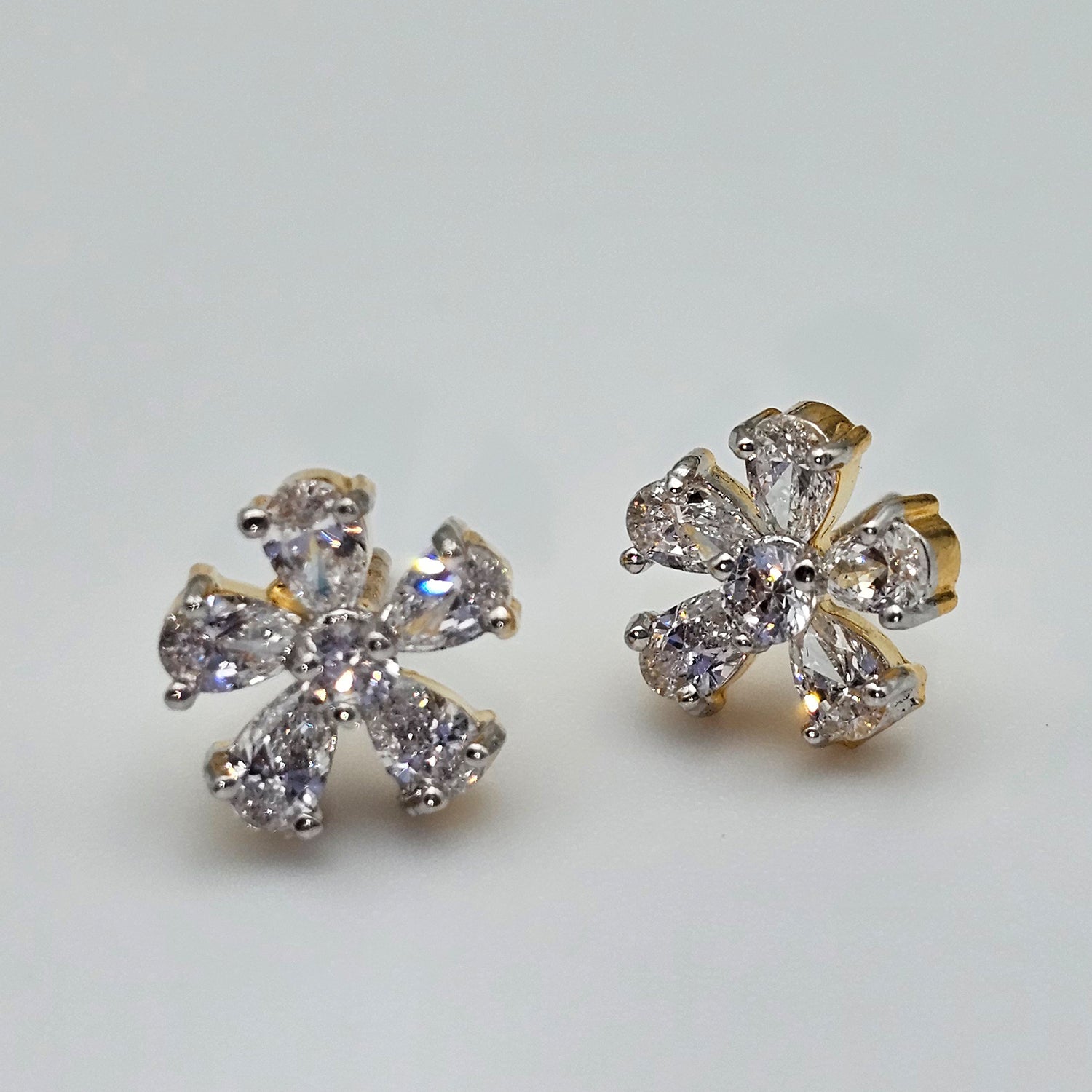 Flower Shaped Swarovski Earrings