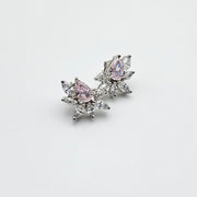 Classic Pink and White Swarovski  Clustered Studs