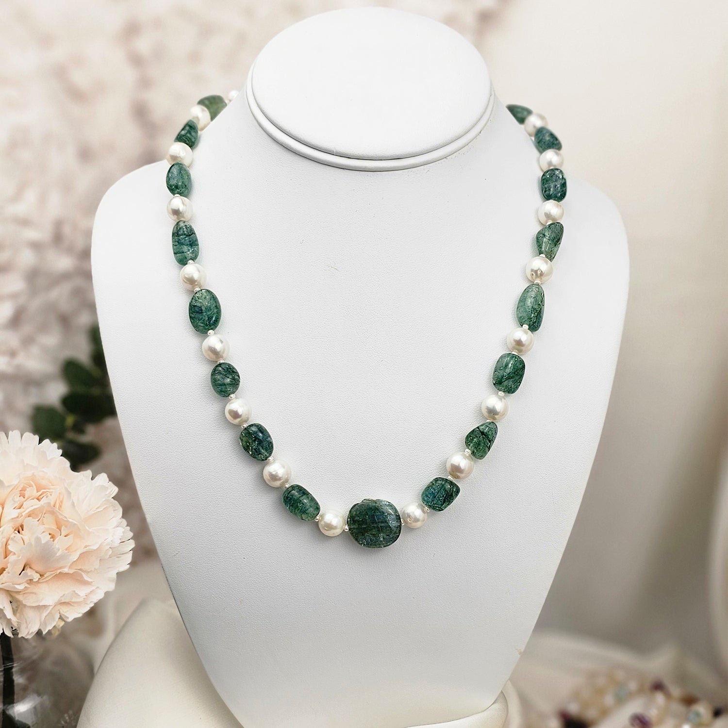 Pearl and Emerald Necklace