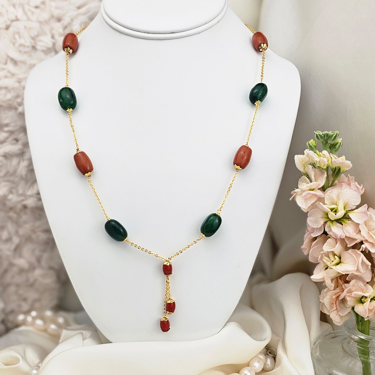 Fancy Coral Gold Chain