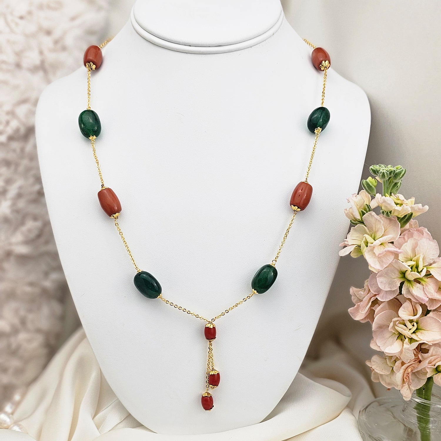 Fancy Coral Gold Chain