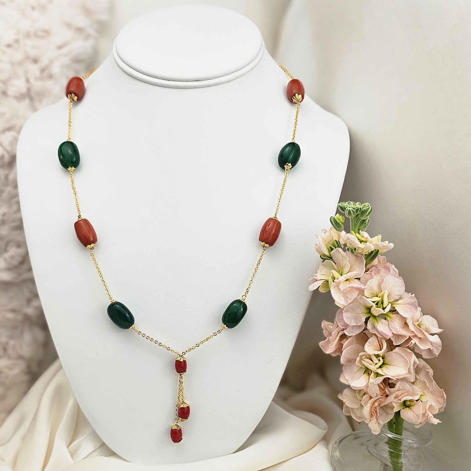 Fancy Coral Gold Chain