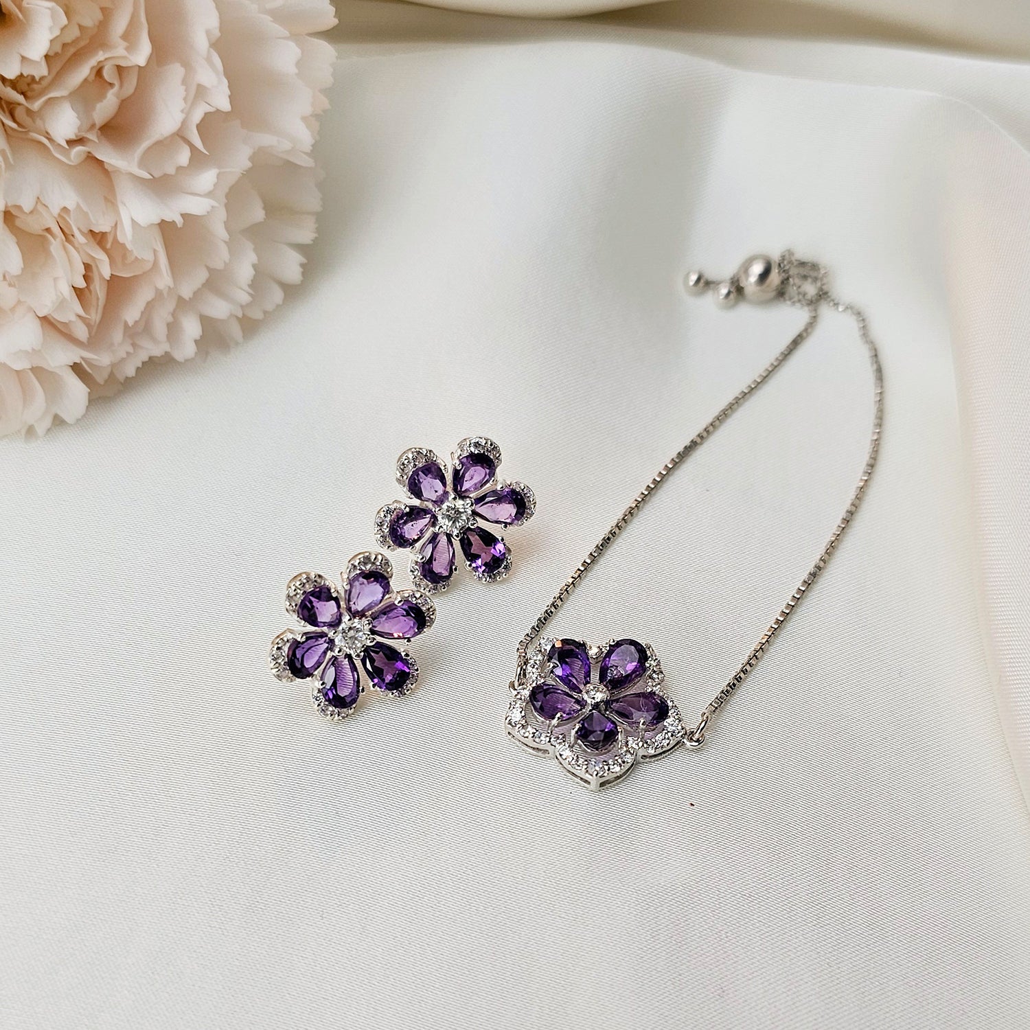 Natural Amethyst Stone Bracelet