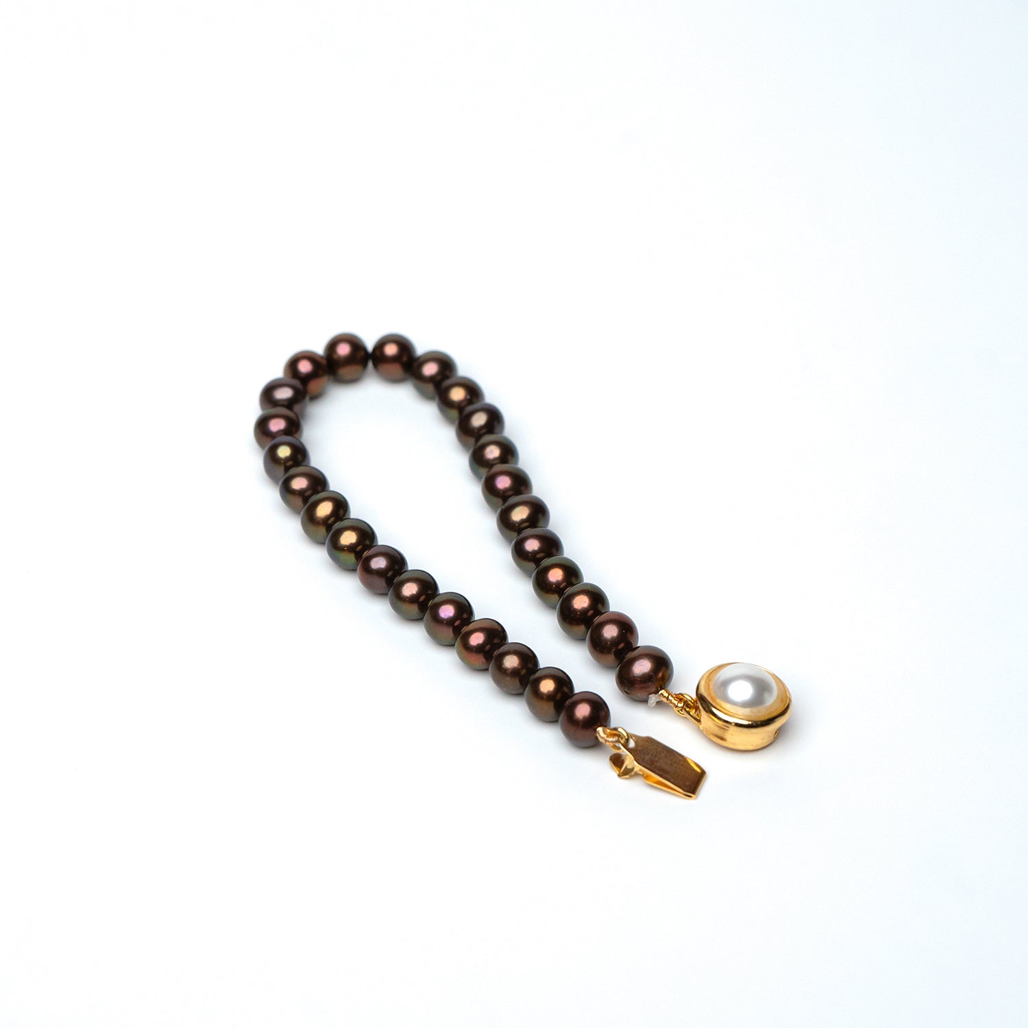 Plain Metallic Pearl Bracelet  (Single Piece)