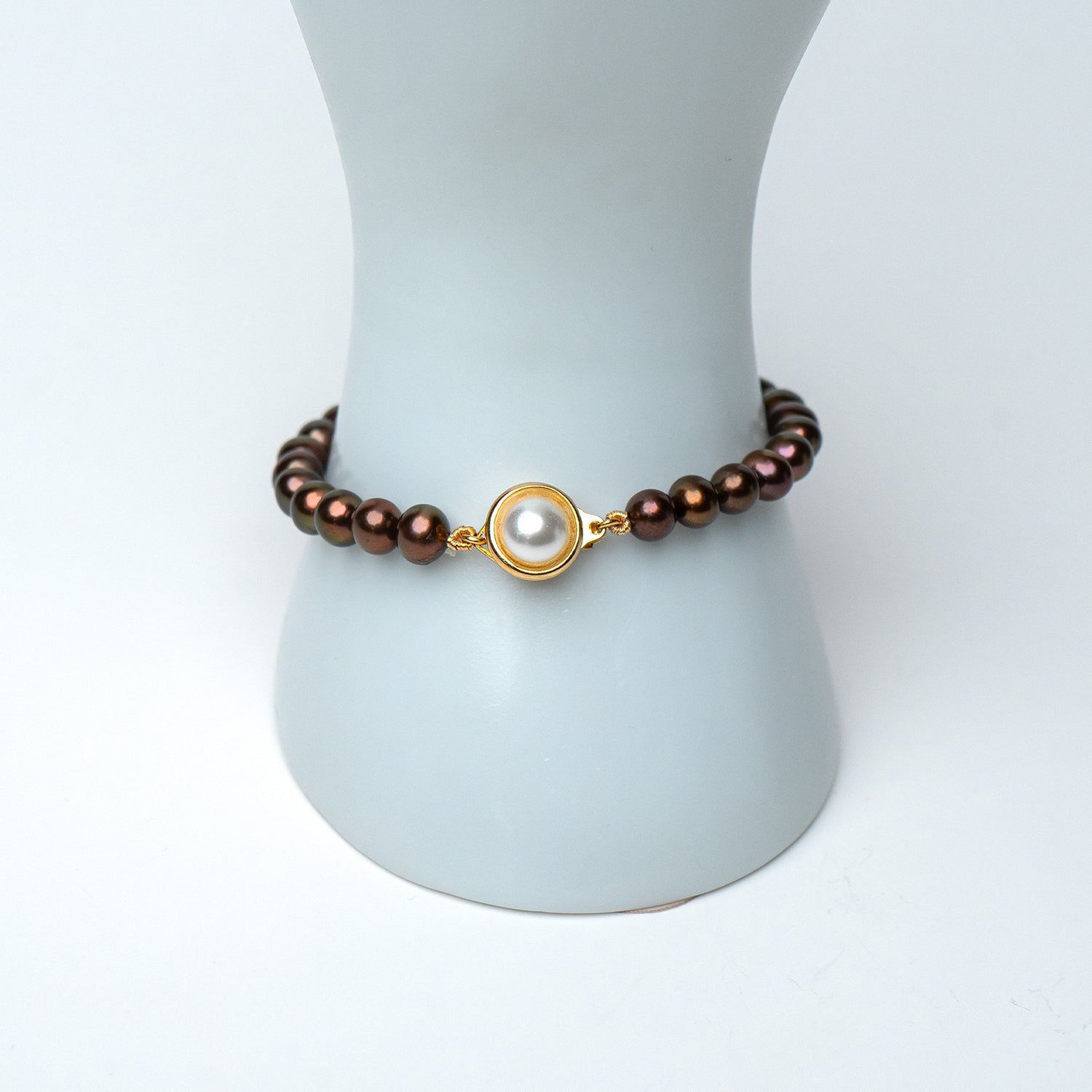 Plain Metallic Pearl Bracelet  (Single Piece)