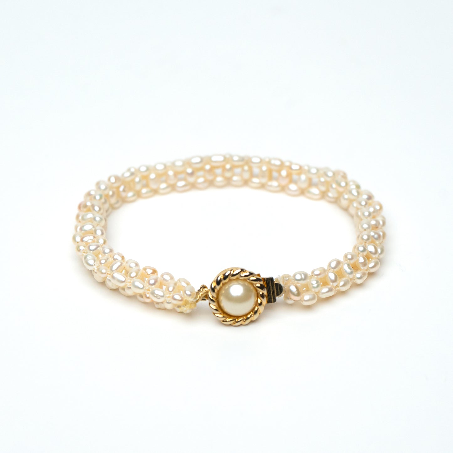 Ivory Rice Pearl Bracelet – Hand-Strung Freshwater Pearls | 7.5"