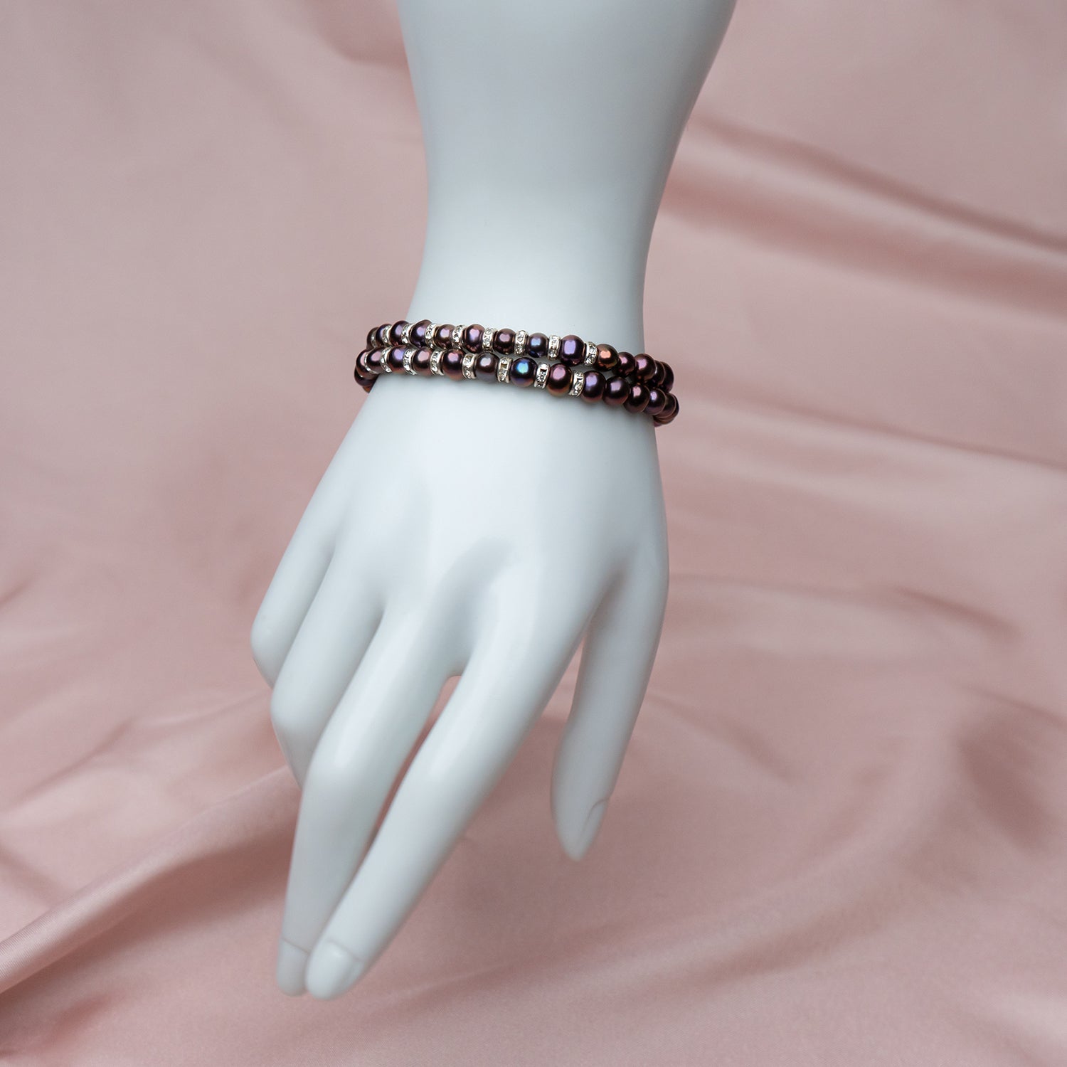 Metallic Hue Fancy Pearl Bracelet