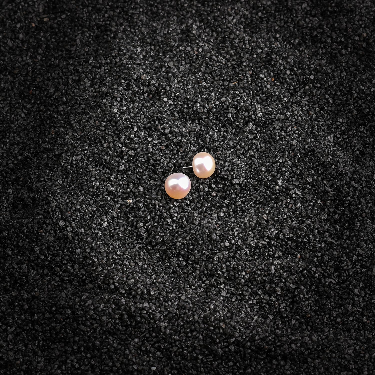 Luminous pink color freshwater pearl  necklace (With Earrings)