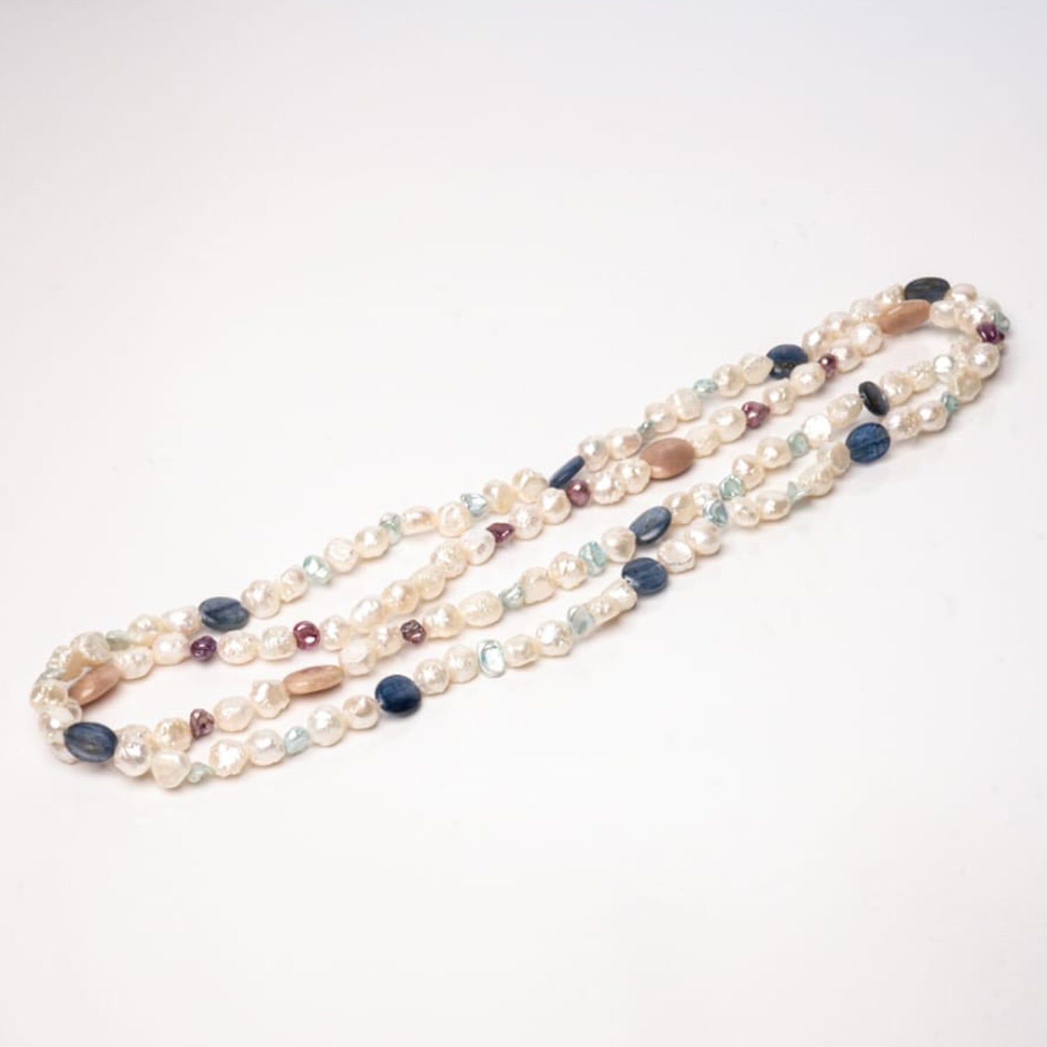 Mother of Pearl and Beads Long  Necklace