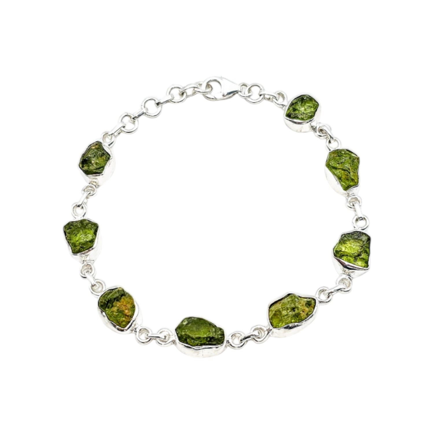 Silver Peridot Bracelet