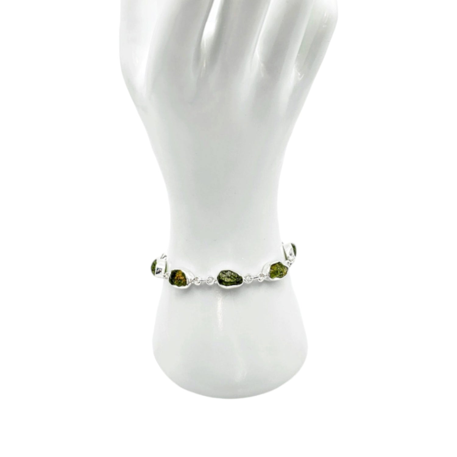 Silver Peridot Bracelet
