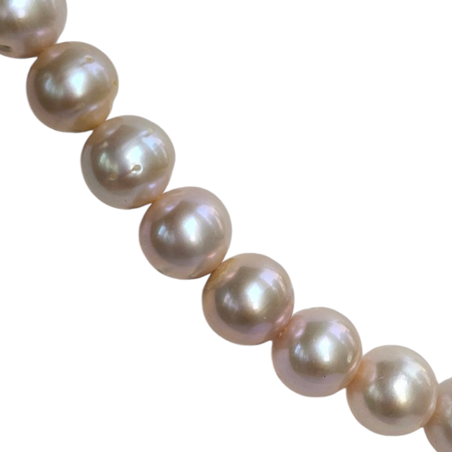 Luminous pink color freshwater pearl  necklace (With Earrings)