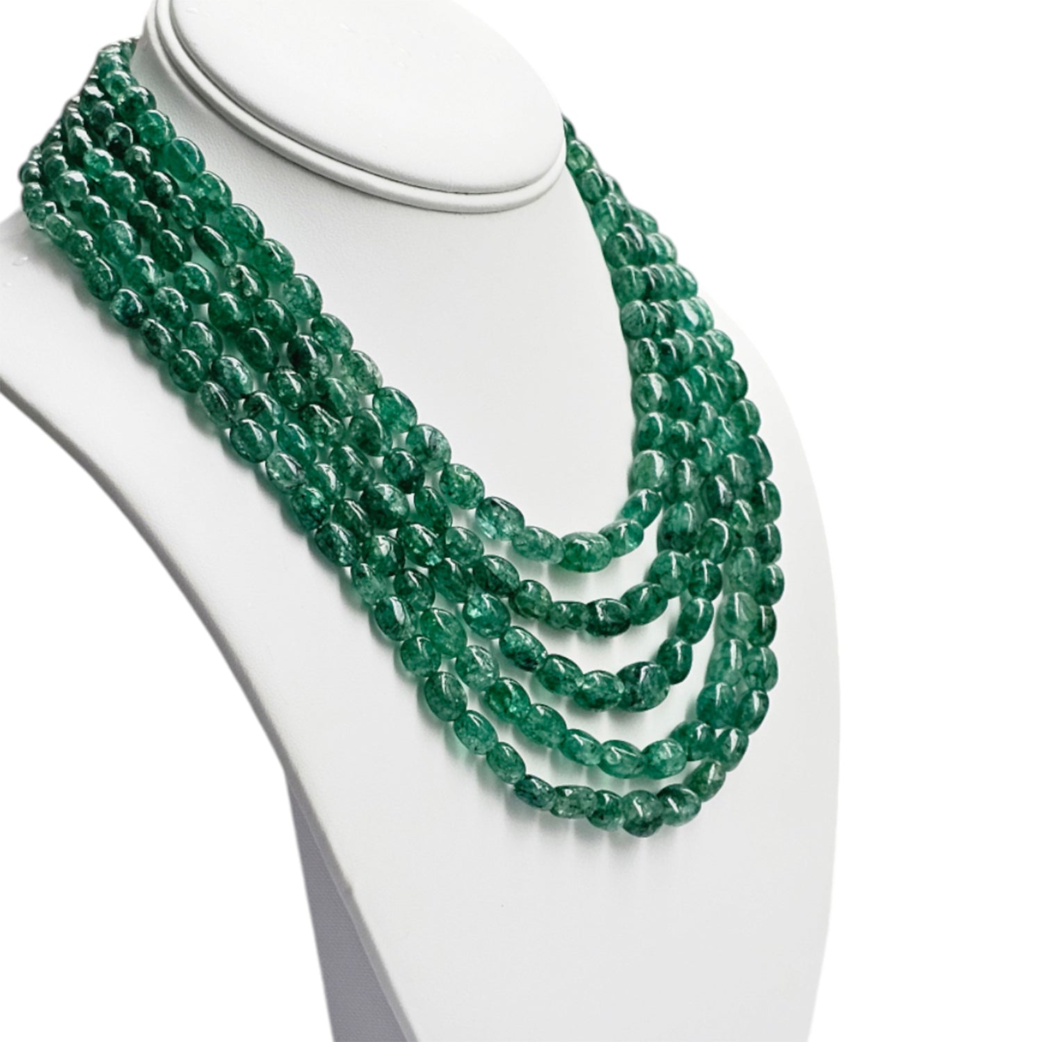 Layered Natural Green Aventurine Necklace