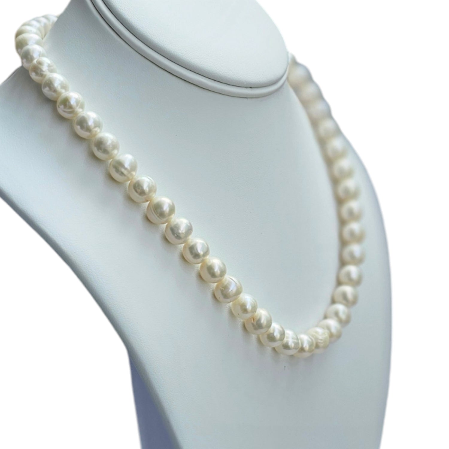 Luminous peach color  freshwater pearl necklace (With  Earrings)