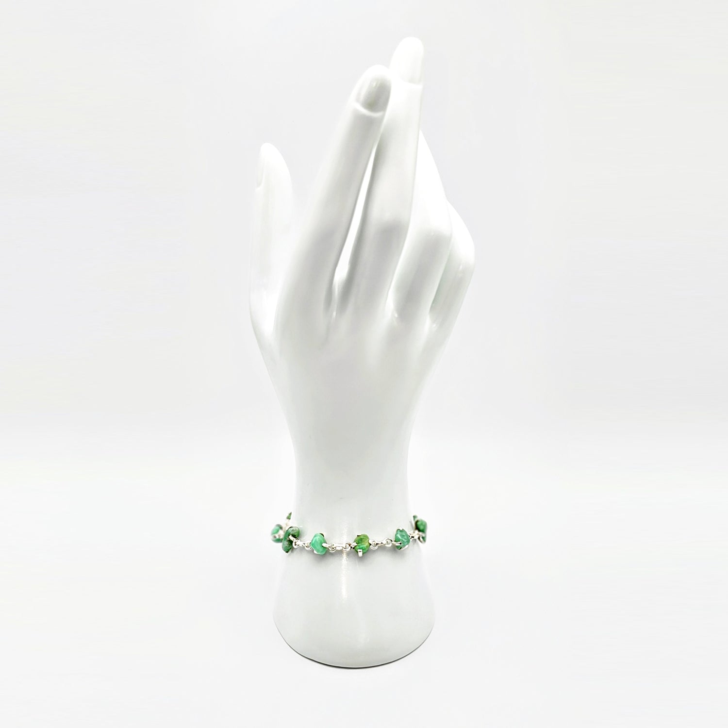 Silver Chrysoprase Bracelet