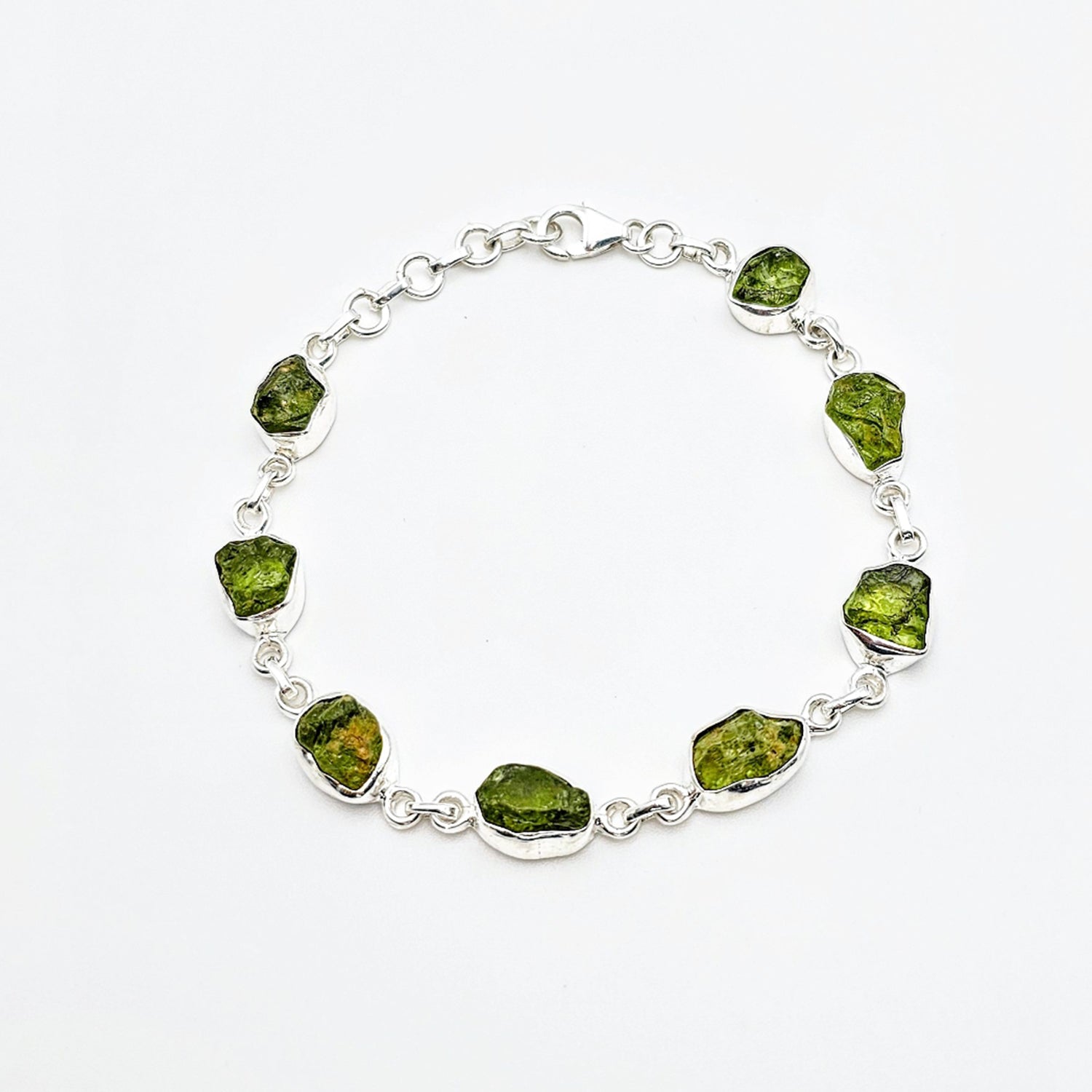 Silver Peridot Bracelet