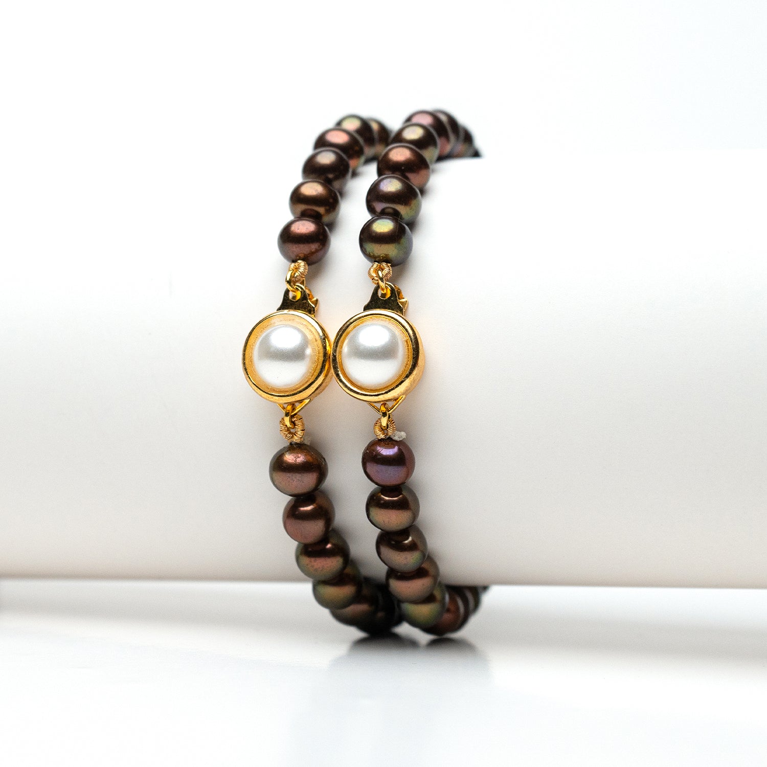 Plain Metallic Pearl Bracelet  (Single Piece)